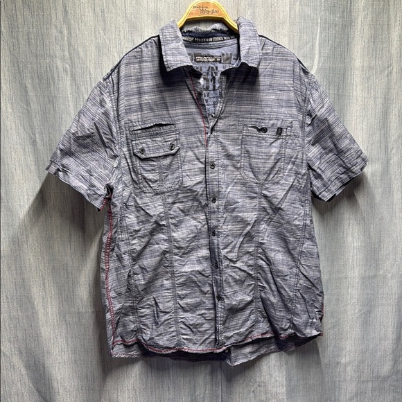 Projek Men's Gray Button-Up Shirt size 2x - Picture 1 of 7